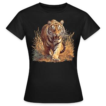 Bengal Tiger King Tiger - Women's T-Shirt - black - Front - AI Model Female 172 dark (172cm)