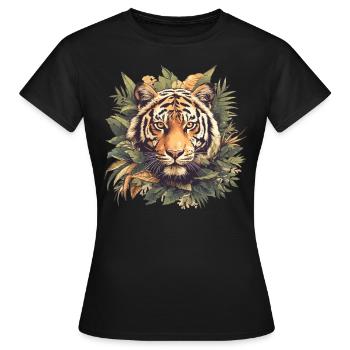 Bengal Tiger King Tiger - Women's T-Shirt - black - Front - AI Model Female 172 dark (172cm)