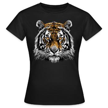 Bengal Tiger King Tiger - Women's T-Shirt - black - Front - AI Model Female 172 dark (172cm)