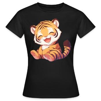 Bengal Tiger King Tiger - Women's T-Shirt - black - Front - AI Model Female 172 dark (172cm)