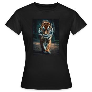 Bengal Tiger King Tiger - Women's T-Shirt - black - Front - AI Model Female 172 dark (172cm)