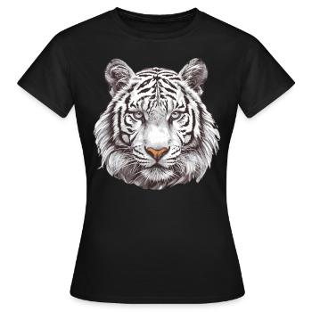 Tigre blanc Weiße Tigre Weißer Tigre - T-shirt Femme - noir - Devant - AI Model Female 172 dark (172cm)