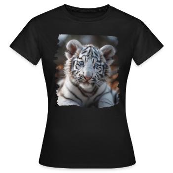 Tigre blanc Weiße Tigre Weißer Tigre - T-shirt Femme - noir - Devant - AI Model Female 172 dark (172cm)