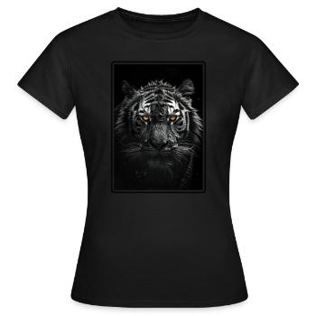 White Tiger Weiße Tiger Weißer Tiger - Women's T-Shirt - black - Front - AI Model Female 172 dark (172cm)