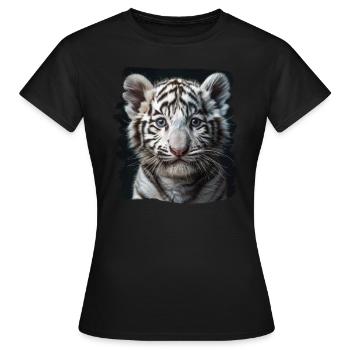 Tigre blanc Weiße Tigre Weißer Tigre - T-shirt Femme - noir - Devant - AI Model Female 172 dark (172cm)