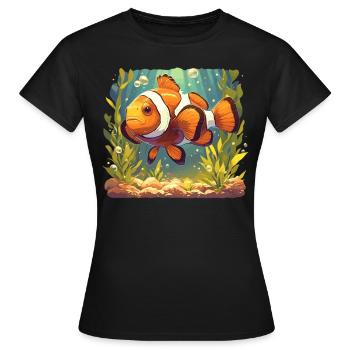 Clownfish Clownfische Clownfisch - Frauen T-Shirt - Schwarz - Vorne - AI Model Female 172 dark (172cm)