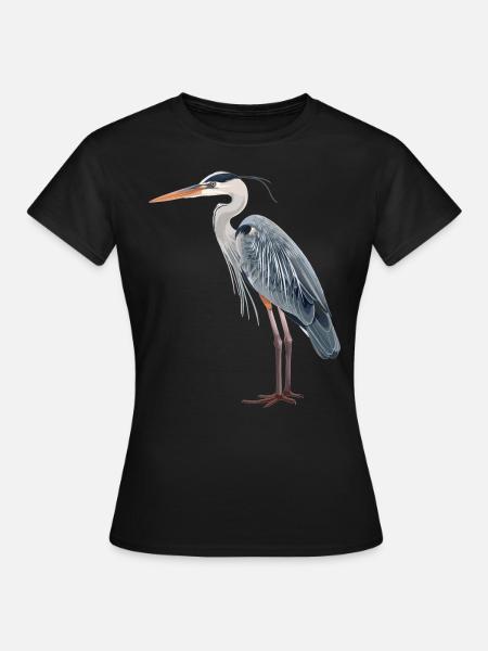 Héron Reiher - T-shirt Femme - noir