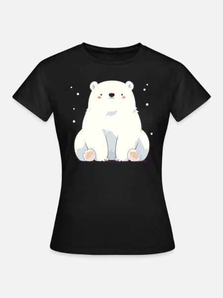 Polar Bear Eisbären Eisbär - Frauen T-Shirt - Schwarz
