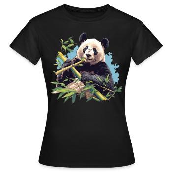 Giant Panda Große Pandas Großer Panda - Frauen T-Shirt - Schwarz - Vorne - AI Model Female 172 dark (172cm)