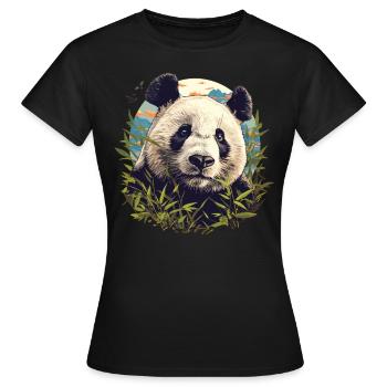 Giant Panda Große Pandas Großer Panda - Frauen T-Shirt - Schwarz - Vorne - AI Model Female 172 dark (172cm)