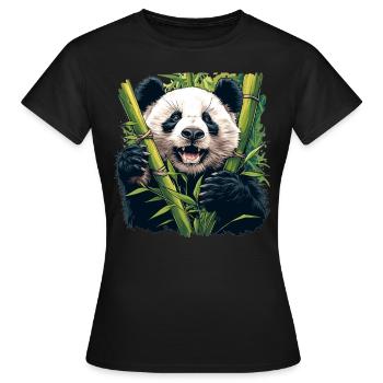 Giant Panda Große Pandas Großer Panda - Frauen T-Shirt - Schwarz - Vorne - AI Model Female 172 dark (172cm)
