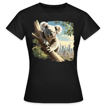 Koalas Koala - T-shirt Femme - noir - Devant - AI Model Female 172 dark (172cm)