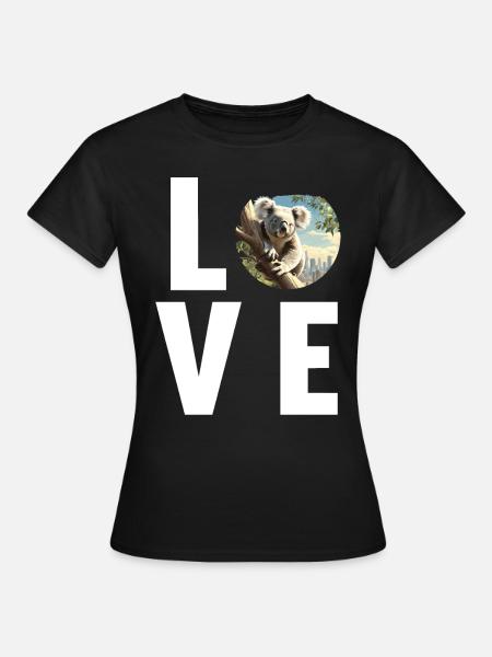 Koalas Koala - Frauen T-Shirt - Schwarz