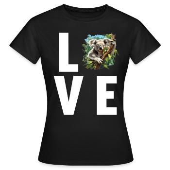 Koalas Koala - Women's T-Shirt - black - Front - AI Model Female 172 dark (172cm)