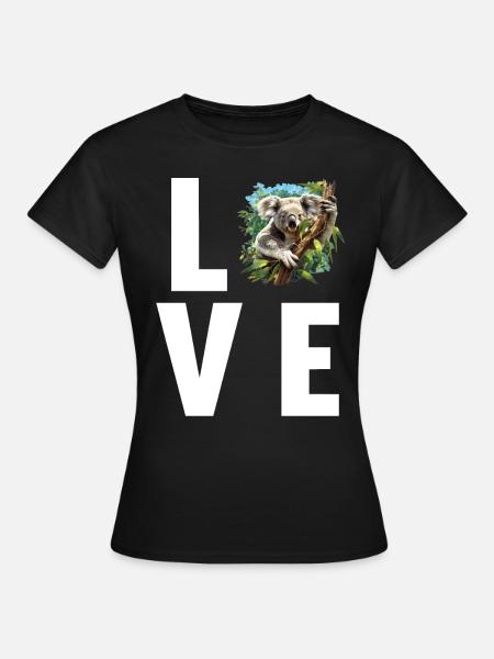 Koalas Koala - Frauen T-Shirt - Schwarz