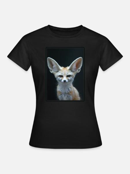Fennec Fox Fenneks Fennek - Frauen T-Shirt - Schwarz