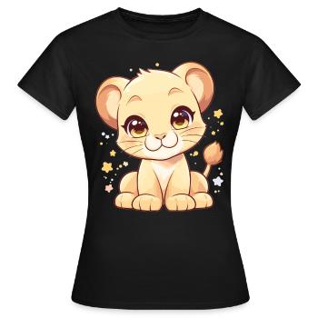 Lionne Lionnes Lionne - T-shirt Femme - noir - Devant - AI Model Female 172 dark (172cm)