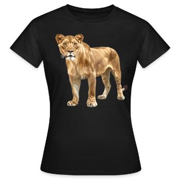 Lionne Lionnes Lionne - T-shirt Femme - noir - Devant - AI Model Female 172 dark (172cm)