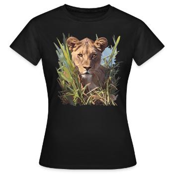 Lionne Lionnes Lionne - T-shirt Femme - noir - Devant - AI Model Female 172 dark (172cm)