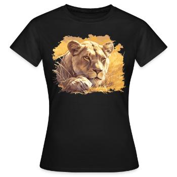 Lionne Lionnes Lionne - T-shirt Femme - noir - Devant - AI Model Female 172 dark (172cm)