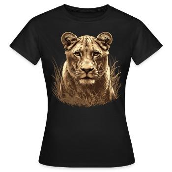 Lionne Lionnes Lionne - T-shirt Femme - noir - Devant - AI Model Female 172 dark (172cm)