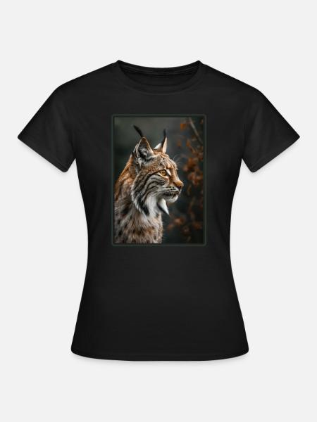 Lynx Luchse Luchs - Frauen T-Shirt - Schwarz
