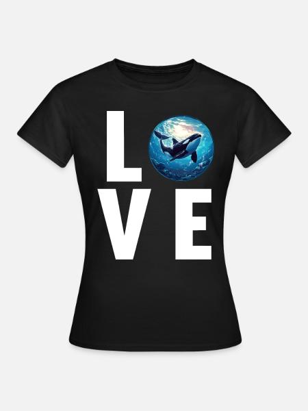 Orcas Orca - Frauen T-Shirt - Schwarz