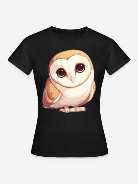 Barn Owl Schleiereulen Schleiereule - Frauen T-Shirt - Schwarz