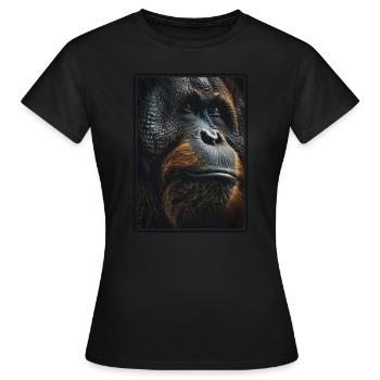 Orang-outan Orangs-outans Orang-outan - T-shirt Femme - noir - Devant - AI Model Female 172 dark (172cm)