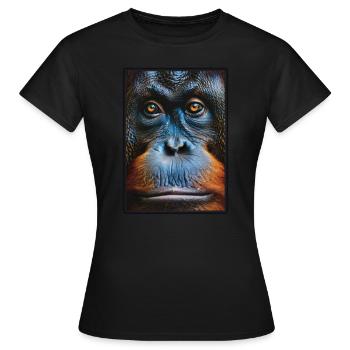 Orang-outan Orangs-outans Orang-outan - T-shirt Femme - noir - Devant - AI Model Female 172 dark (172cm)