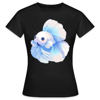 Bettas Betta Poisson Betta - T-shirt Femme - noir - Devant - AI Model Female 172 dark (172cm)