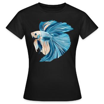 Bettas Betta Poisson Betta - T-shirt Femme - noir - Devant - AI Model Female 172 dark (172cm)