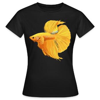 Bettas Betta Poisson Betta - T-shirt Femme - noir - Devant - AI Model Female 172 dark (172cm)
