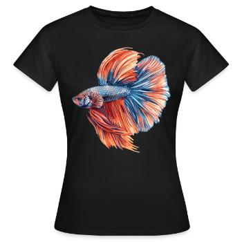 Bettas Betta Poisson Betta - T-shirt Femme - noir - Devant - AI Model Female 172 dark (172cm)