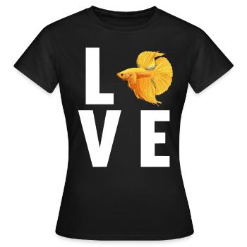 Bettas Betta Poisson Betta - T-shirt Femme - noir - Devant - AI Model Female 172 dark (172cm)