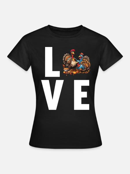 Turkey Truthähne Truthahn - Frauen T-Shirt - Schwarz