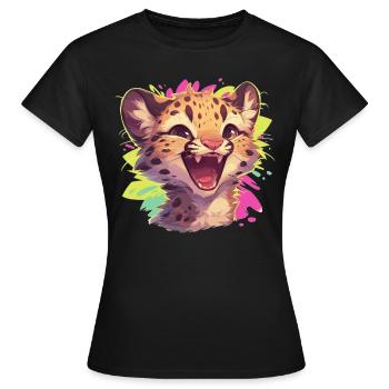 Léopard léopard - T-shirt Femme - noir - Devant - AI Model Female 172 dark (172cm)