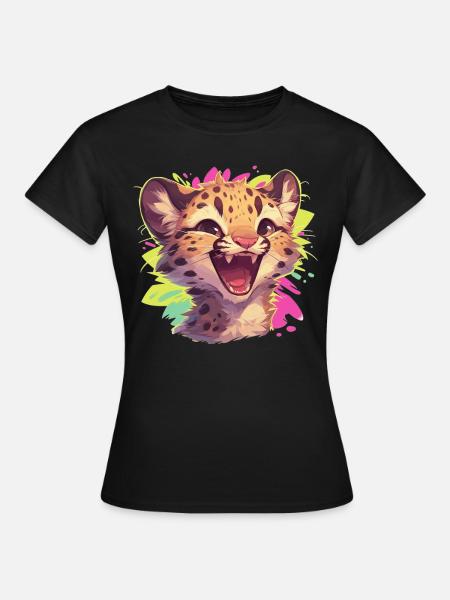 Leoparden Leopard - Frauen T-Shirt - Schwarz