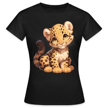 Léopard léopard - T-shirt Femme - noir - Devant - AI Model Female 172 dark (172cm)