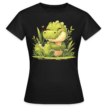 Alligatoren Alligator - Frauen T-Shirt - Schwarz - Vorne - AI Model Female 172 dark (172cm)