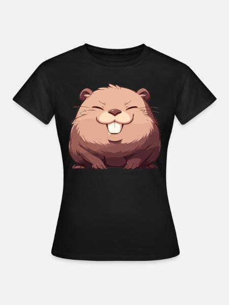 Beaver Bieber - Frauen T-Shirt - Schwarz