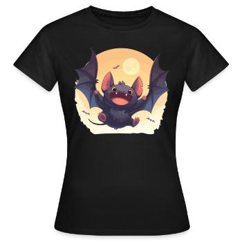 Chauve-souris Chauve-souris - T-shirt Femme - noir - Devant - AI Model Female 172 dark (172cm)