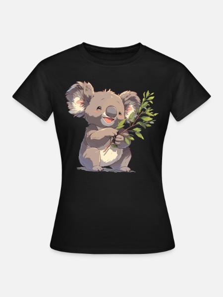 Koalas Koala - Dame-T-shirt - sort