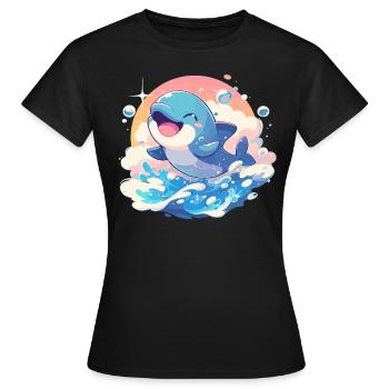 Dauphin Dauphins Dauphin - T-shirt Femme - noir - Devant - AI Model Female 172 dark (172cm)