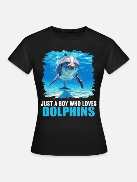 Dolphin Delfine Delfin - Frauen T-Shirt - Schwarz