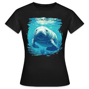 Walrus Walrosse Walross - Frauen T-Shirt - Schwarz - Vorne - AI Model Female 172 dark (172cm)