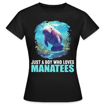 Lamantins Seekuh Lamantin - T-shirt Femme - noir - Devant - AI Model Female 172 dark (172cm)