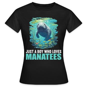 Lamantins Seekuh Lamantin - T-shirt Femme - noir - Devant - AI Model Female 172 dark (172cm)