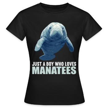 Lamantins Seekuh Lamantin - T-shirt Femme - noir - Devant - AI Model Female 172 dark (172cm)