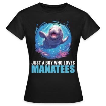 Lamantins Seekuh Lamantin - T-shirt Femme - noir - Devant - AI Model Female 172 dark (172cm)